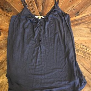 Gray button up tank